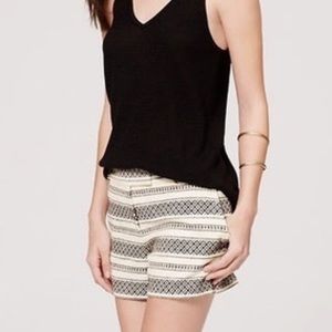 Loft Riviera Striped Print Shorts, size 14.